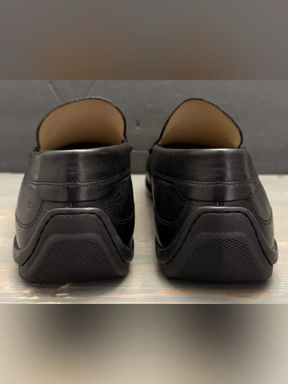 ECCO Men’s EU 45 US 11-11.5 Black Real Leather Casual Dress Shoes